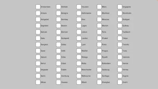 Şehir Seçimi (Göreviniz)